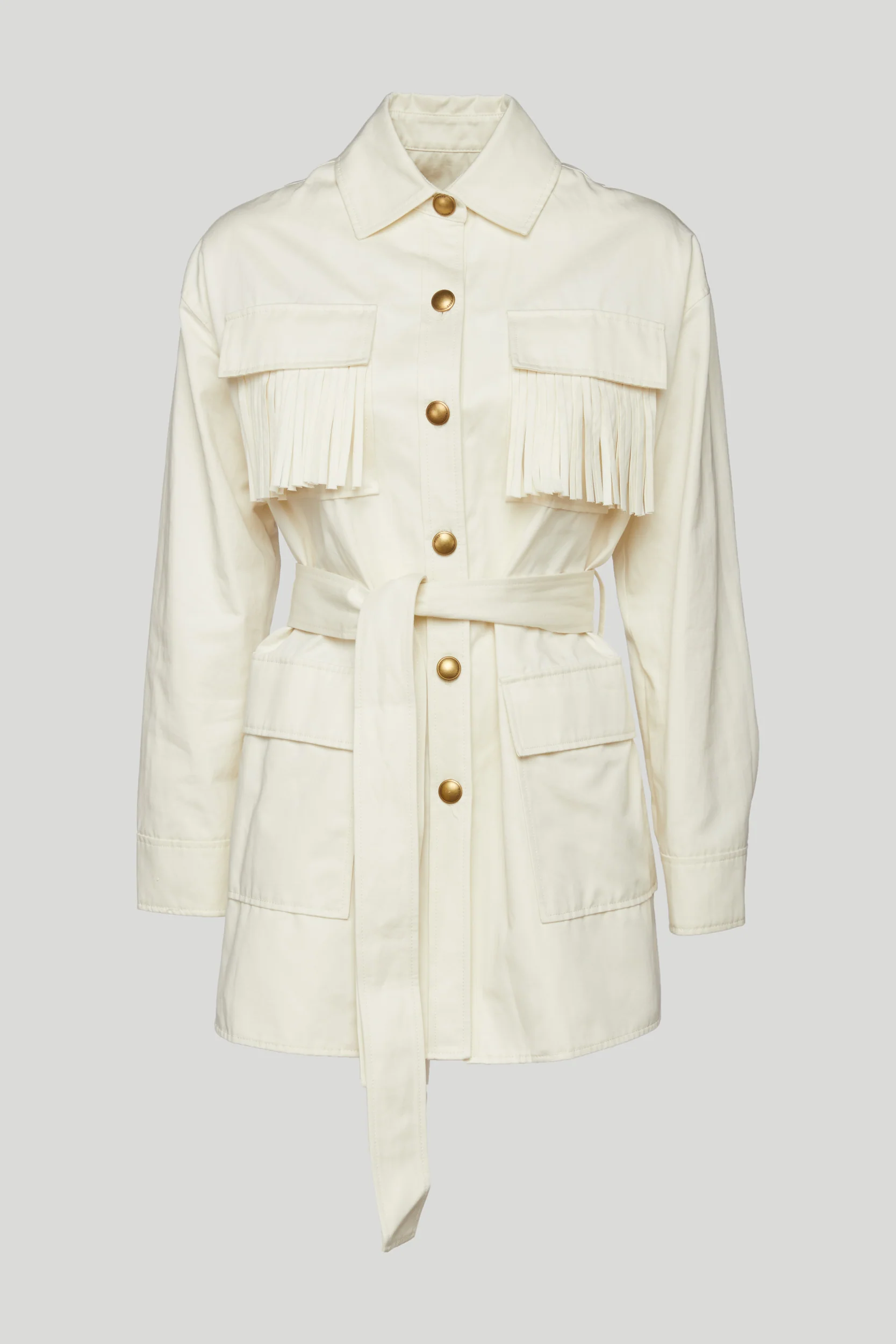 Image of PINKO Giacca Panna con Frange