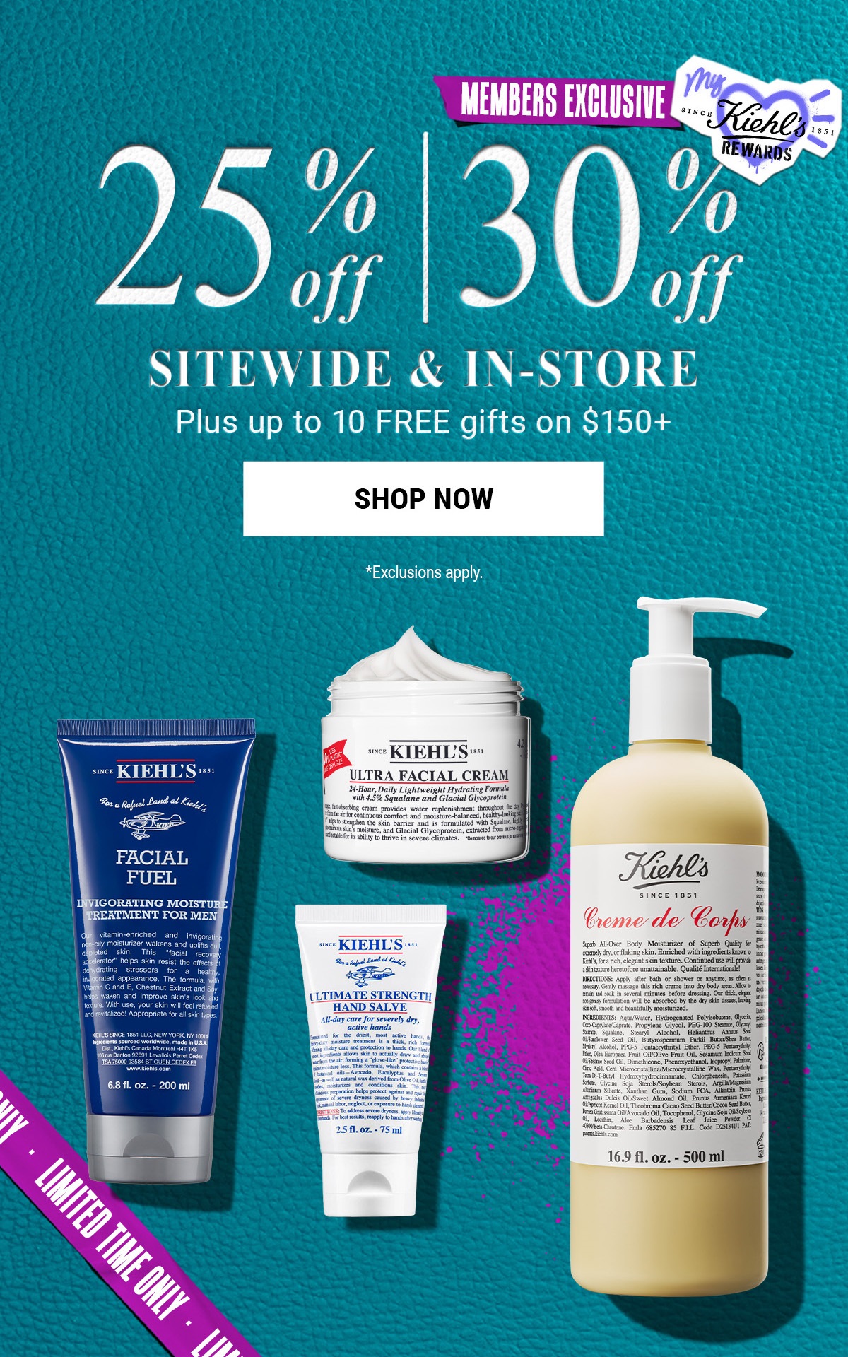 25% off|30% off sitewide and in-store