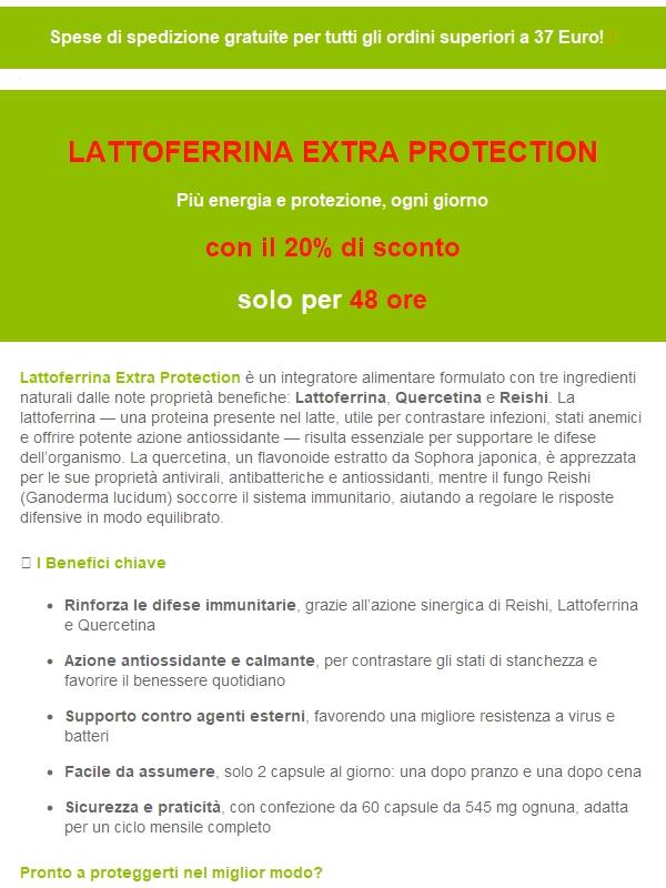 Lattoferrina Extra Protection: il supporto naturale per il sistema immunitario 🌿