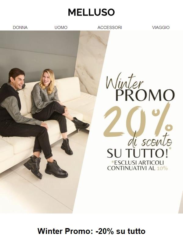 🔥Solo per te: 20% di sconto su tutto il catalogo