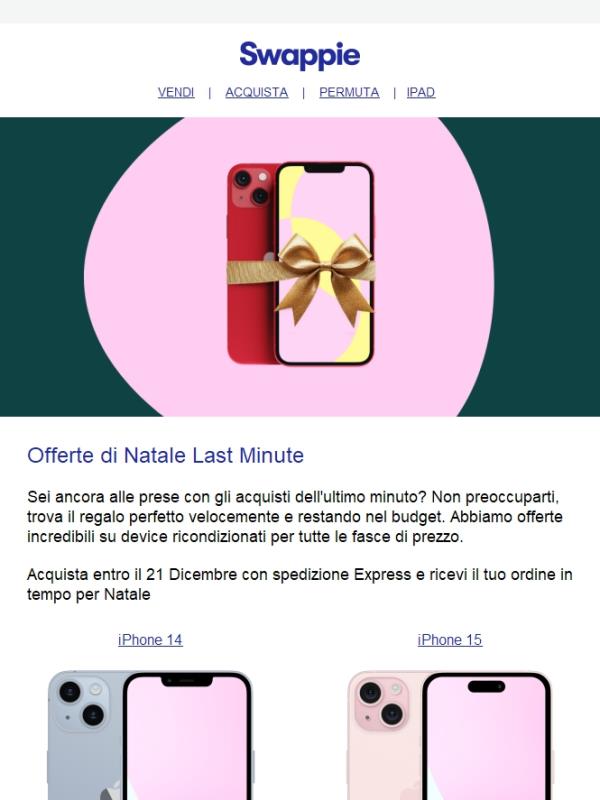 Sono arrivate le offerte di Natale last minute