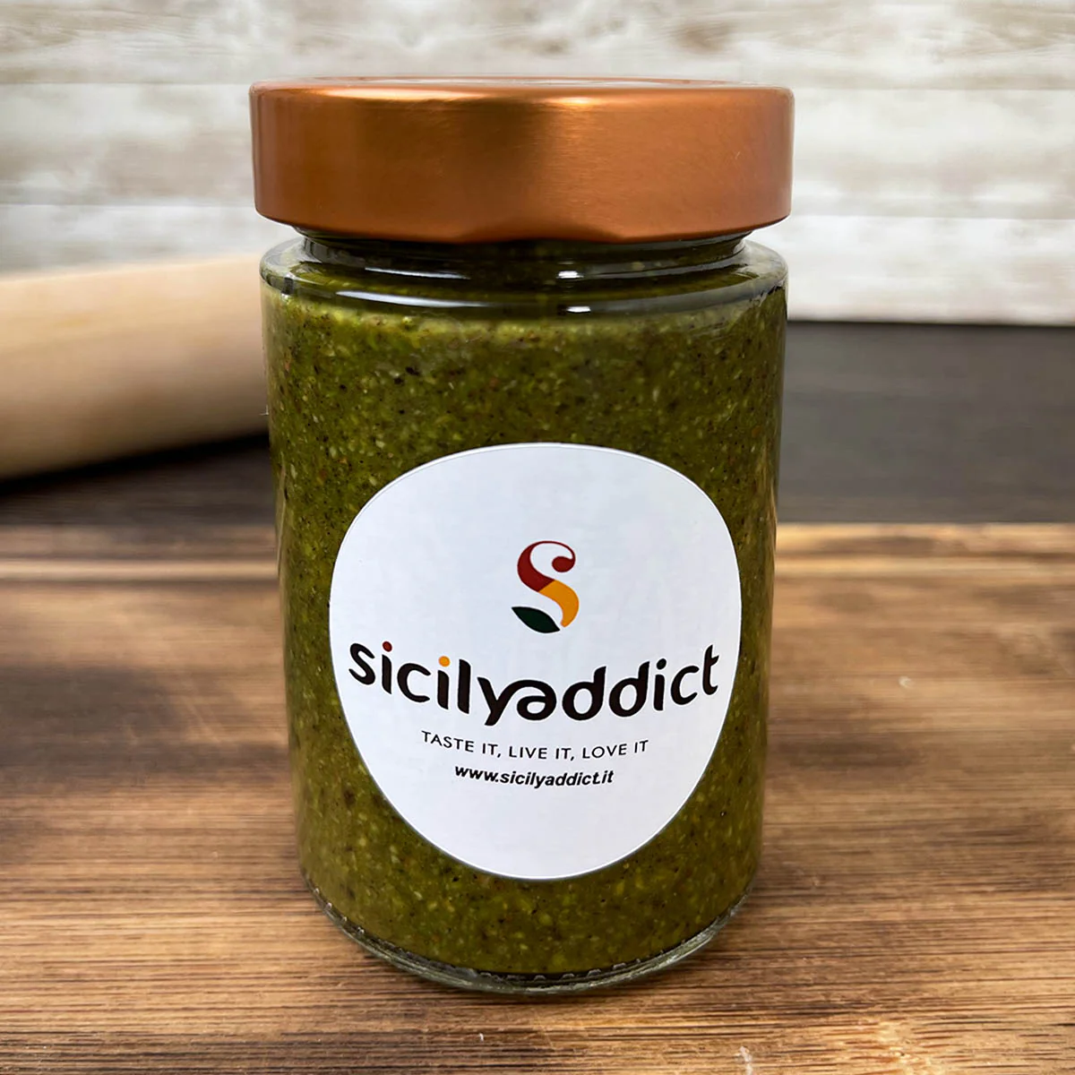 Image of Pesto di pistacchio e funghi 190g