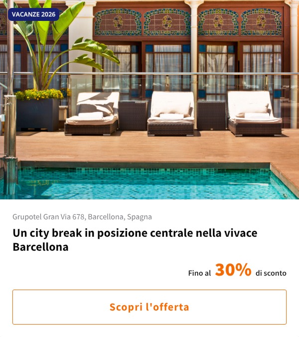 Un city break in posizione centrale nella vivace Barcellona