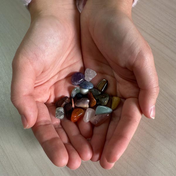 Scatola Regalo con 20 Pietre Burattate