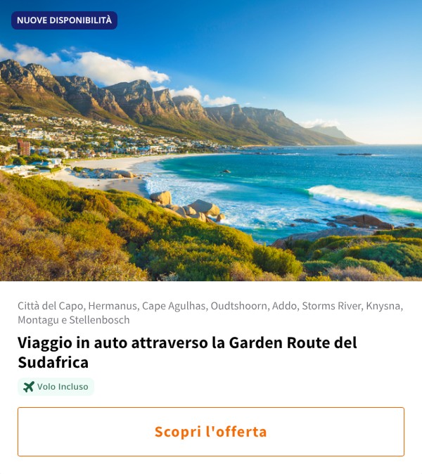 Viaggio in auto attraverso la Garden Route del Sudafrica