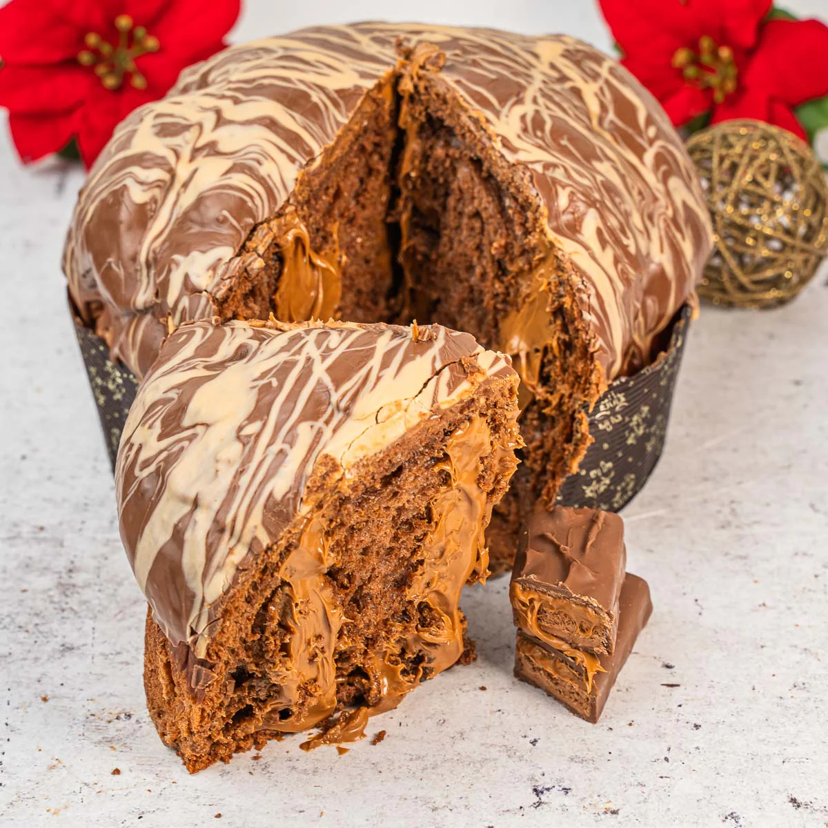 Image of Panettone artigianale al cioccolato e caramello salato ciokocaramel