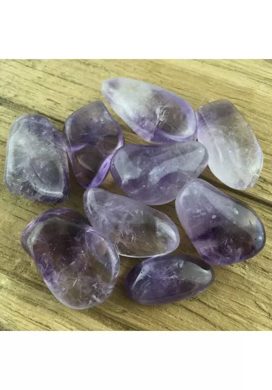 Image of Ametista Burattato Drusa Meditazione Quarzo Burattati Gioiello Minerale A+