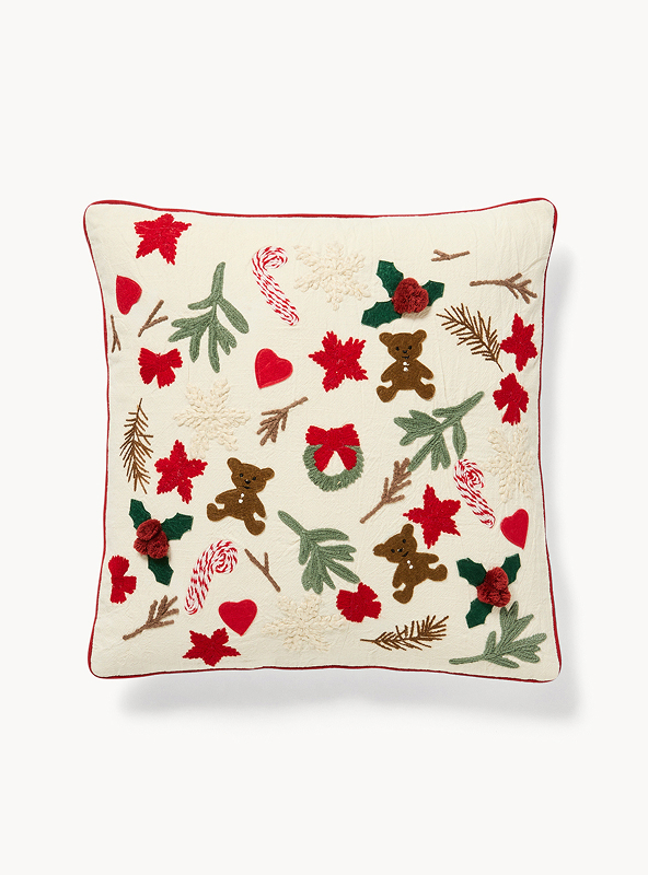 Cuscino 45x45 ricami natalizi