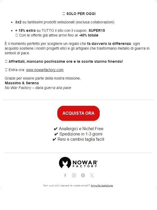 🎄 Ultima occasione Natale! 3x2 + EXTRA 15% con SUPER15 🎁