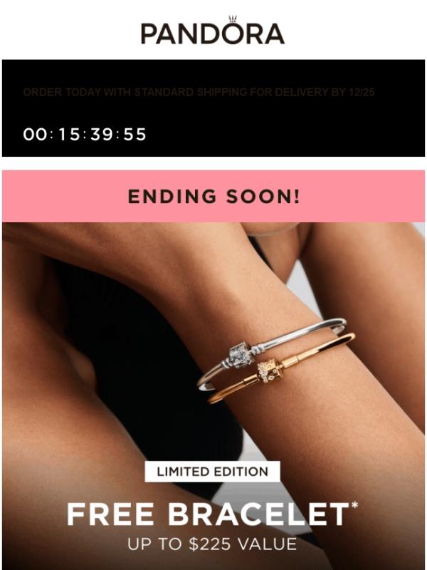 LAST DAY for 12/25 delivery! FREE bracelet with qualifying purchase—ending soon!