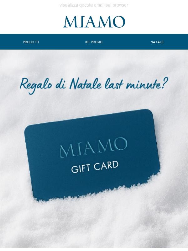 🎁 Regali last minute? Miamo Gift Card!