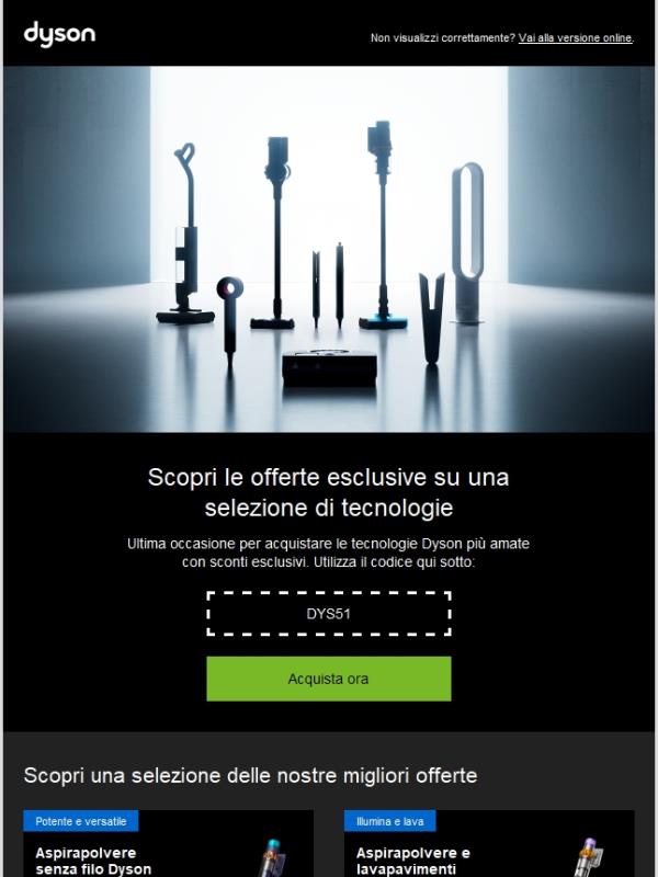 Non perderti le offerte del Dyson Weekend!