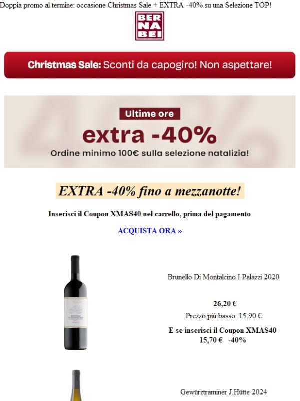EXTRA -40% Xmas 👉 Ultime ore!