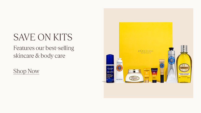 SAVE ON KITS | FEATURES OUR BESTSELLING SKINCARE & BODY CARE | SHOP NOW
