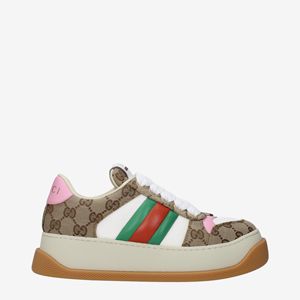 Gucci Sneakers Women Fabric Beige/Pink