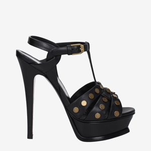 Saint Laurent Sandals Women Leather Black