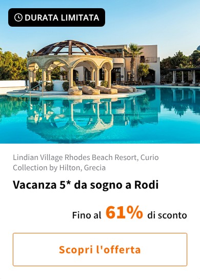 Vacanza 5* da sogno a Rodi