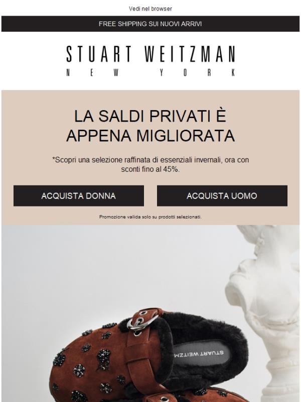 Saldi privati elevata: fino al 45% + nuovi stili