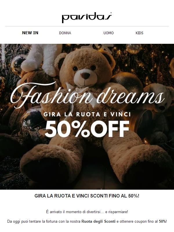 GIRA LA RUOTA E VINCI SCONTI FINO AL 50%!