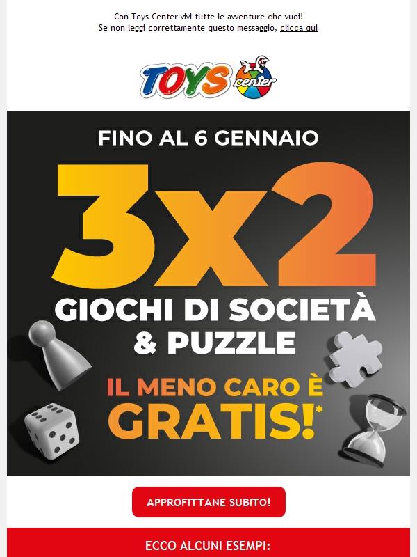 🎲 3x2 sui giochi di società e puzzle! Il meno caro te lo regala Toys Center!