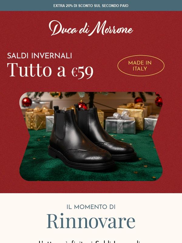 I Saldi Invernali sono iniziati: tutto a 59€!