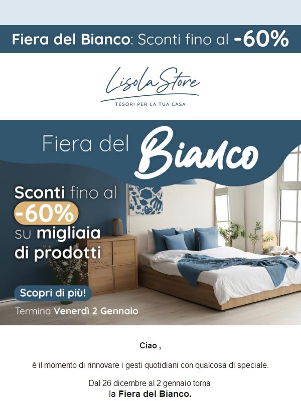Inizia la Fiera del Bianco: sconti fino al -60% ✨