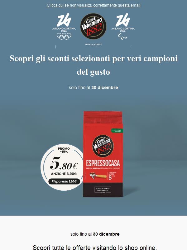 🌟 Scopri i nuovi sconti sui prodotti di Caffè Vergnano ☕