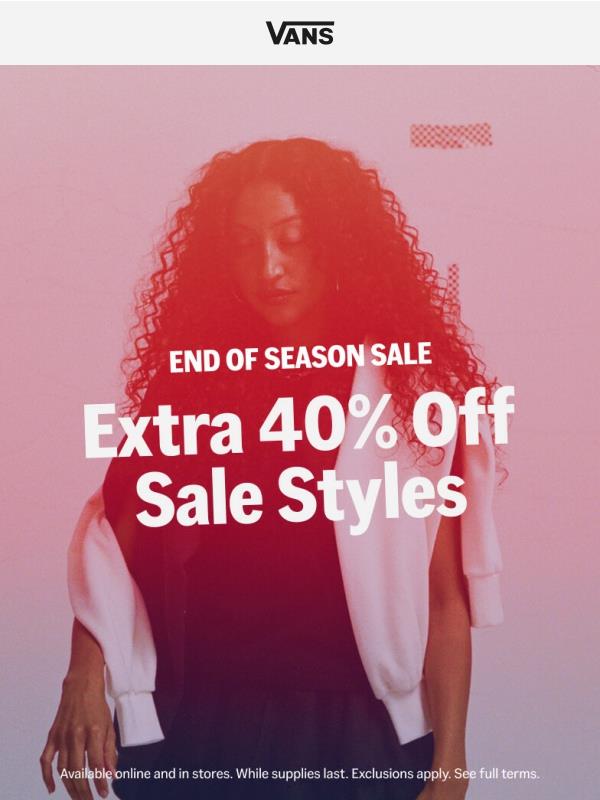 Extra 40% off sale is here