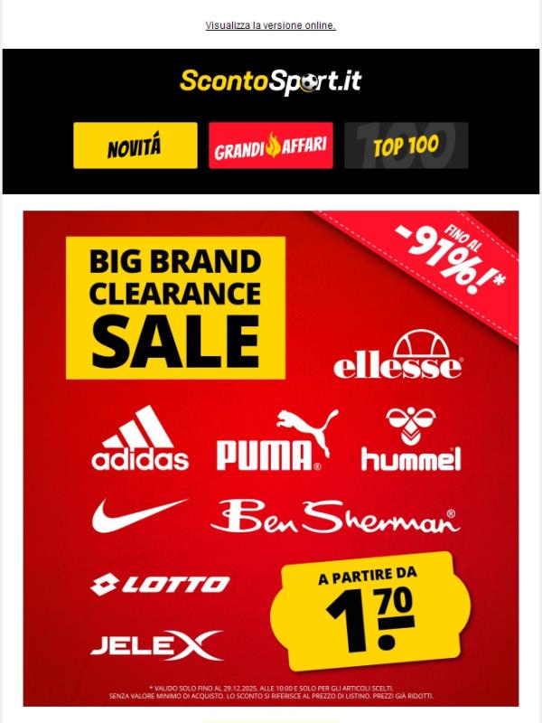 🚀 Grandi saldi sui marchi! 🚀