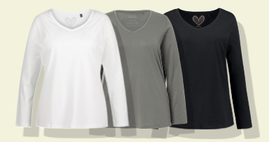 Maglia a maniche lunghe con scollatura a V