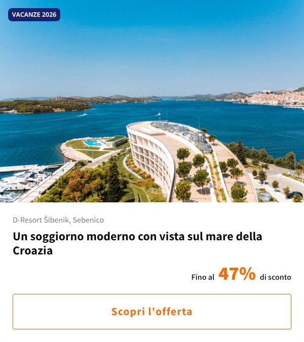 Un soggiorno moderno con vista sul mare della Croazia