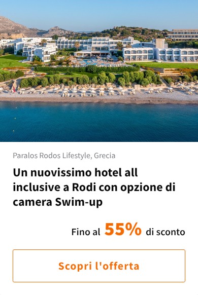 Un nuovissimo hotel all inclusive a Rodi con opzione di camera Swim-up