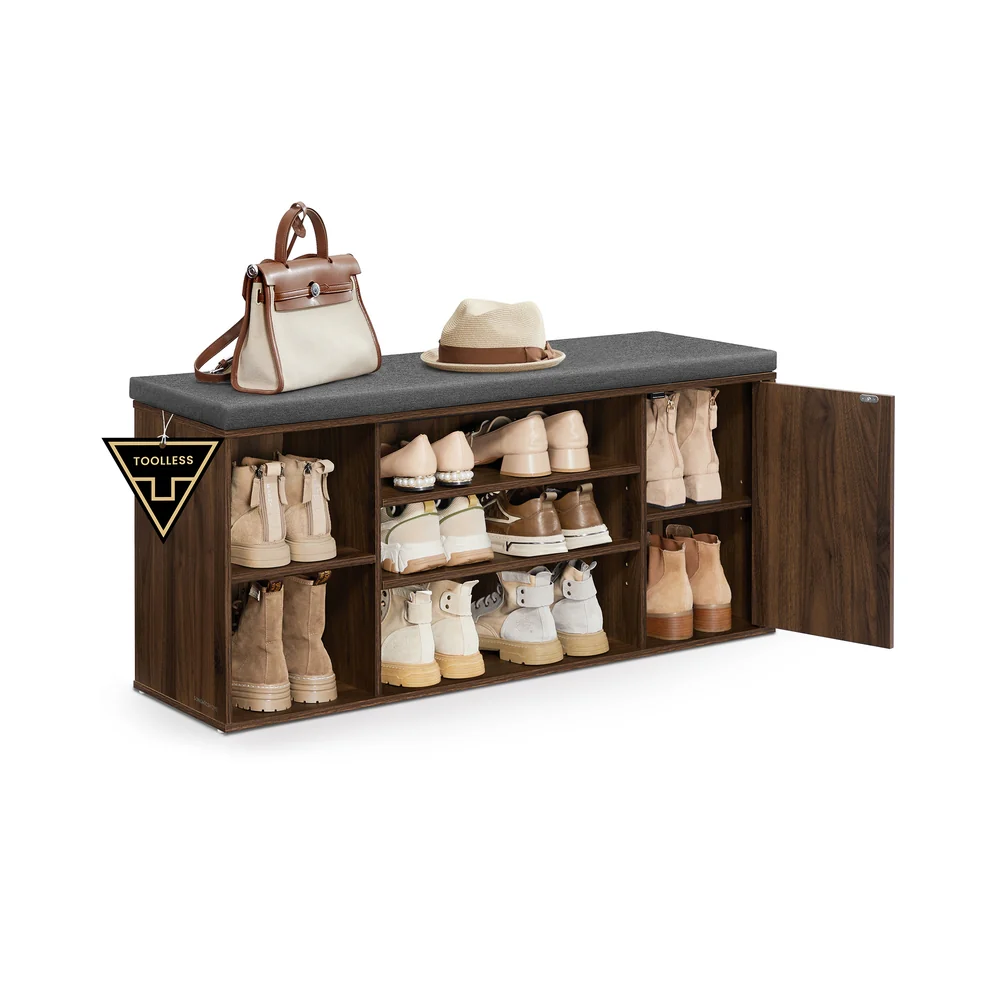 Image of Panca scarpiera con montaggio rapido e ripiani regolabili