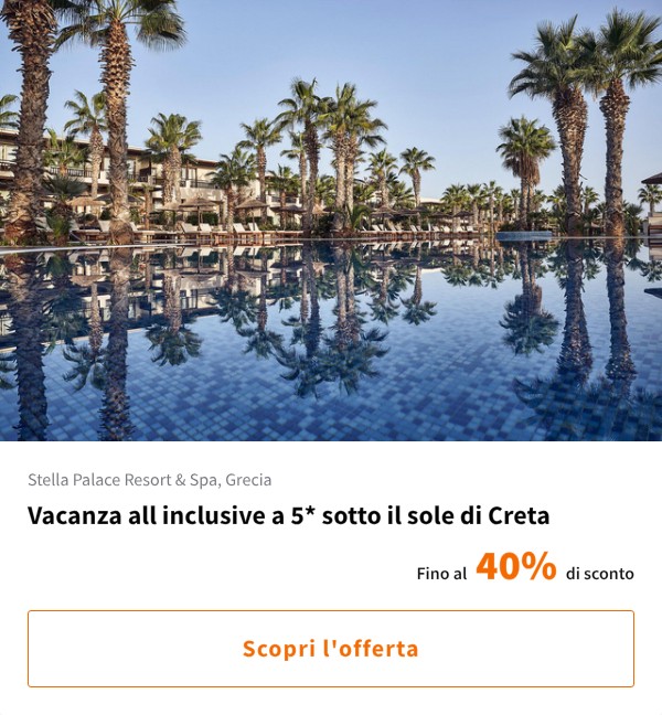 Vacanza all inclusive a 5* sotto il sole di Creta