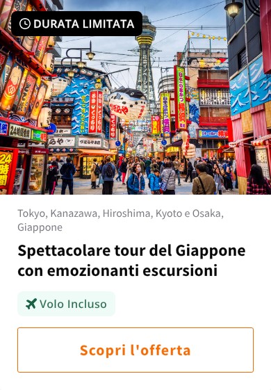 Spettacolare tour del Giappone con emozionanti escursioni