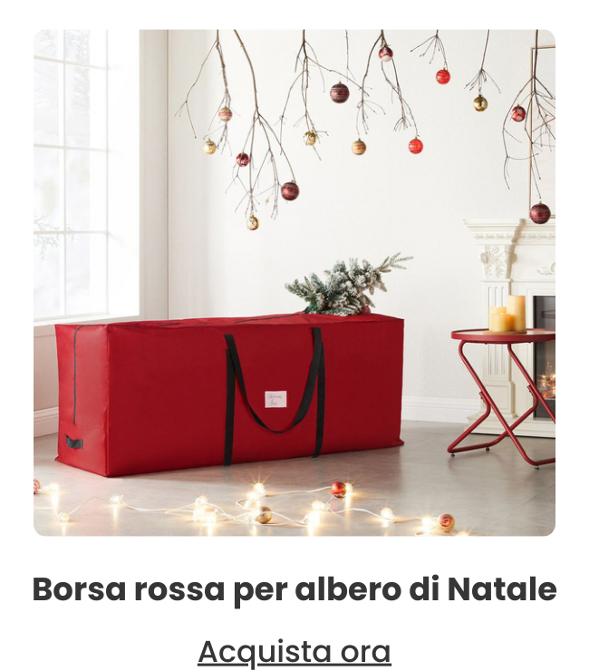 Borsa rossa per albero di Natale