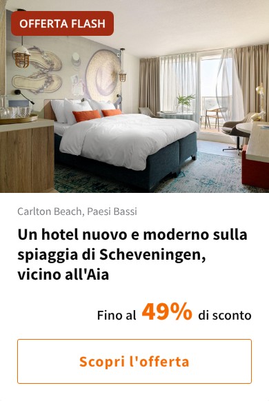 Un hotel nuovo e moderno sulla spiaggia di Scheveningen, vicino all'Aia