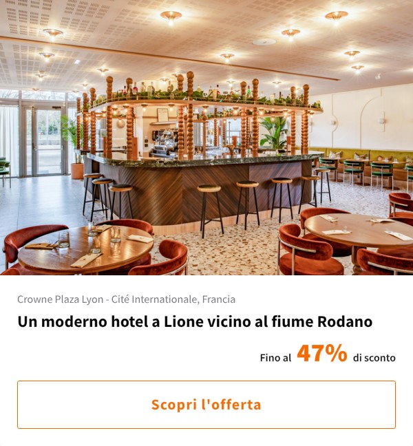 Un moderno hotel a Lione vicino al fiume Rodano