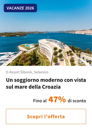 Un soggiorno moderno con vista sul mare della Croazia