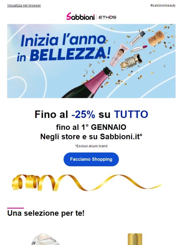 🍾 Fino al -25% SU TUTTO