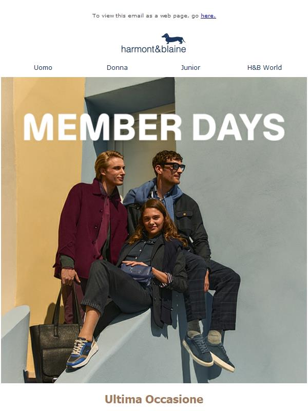 Ultimi giorni di Member Days