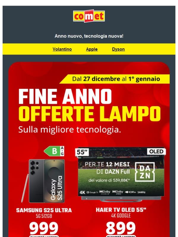Fine anno, offerte lampo ⚡🎆