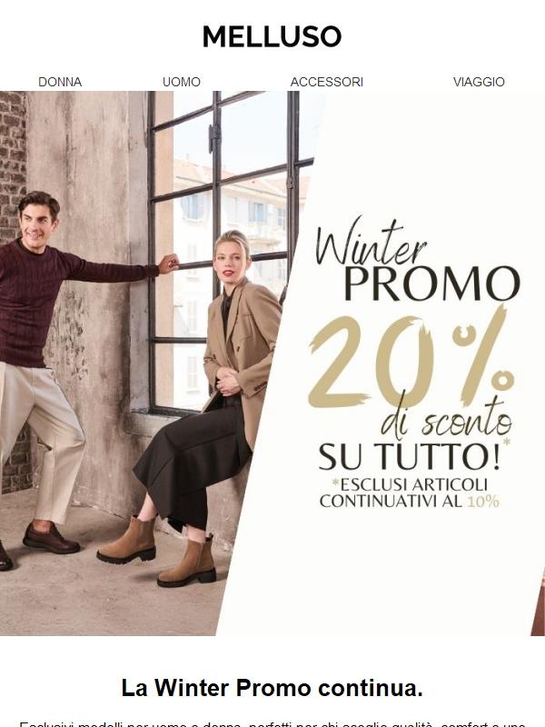 Sconto del 20% per te: la Winter Promo continua