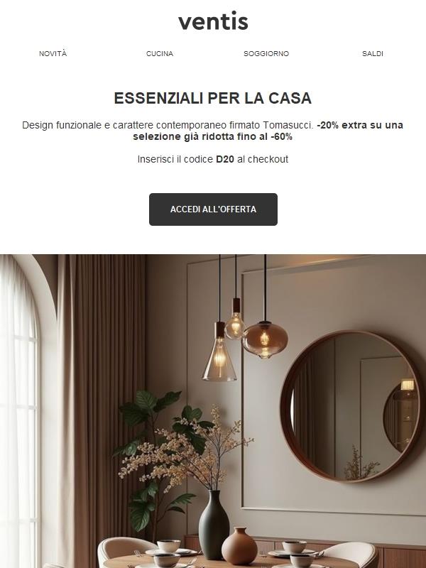 Design Tomasucci, -20% extra