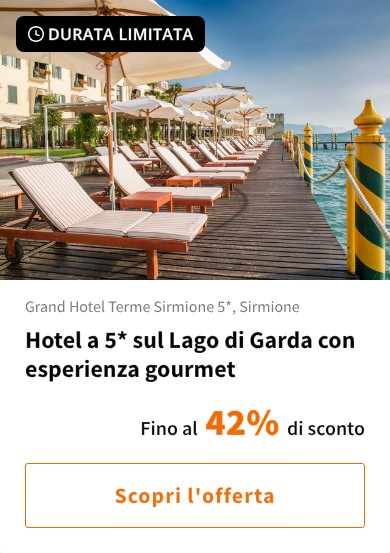 Hotel a 5* sul Lago di Garda con esperienza gourmet