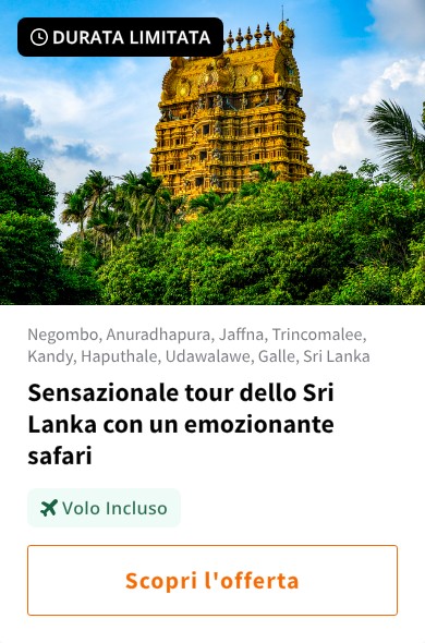 Sensazionale tour dello Sri Lanka con un emozionante safari