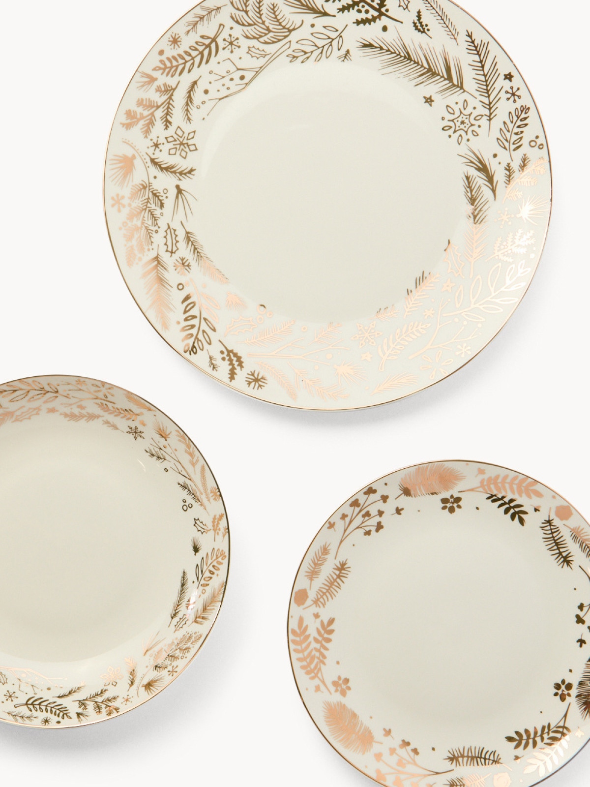 Set 18 piatti new bone china decoro foliage
