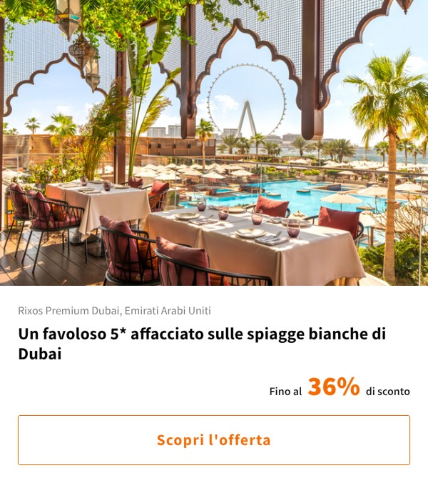 Un favoloso 5* affacciato sulle spiagge bianche di Dubai
