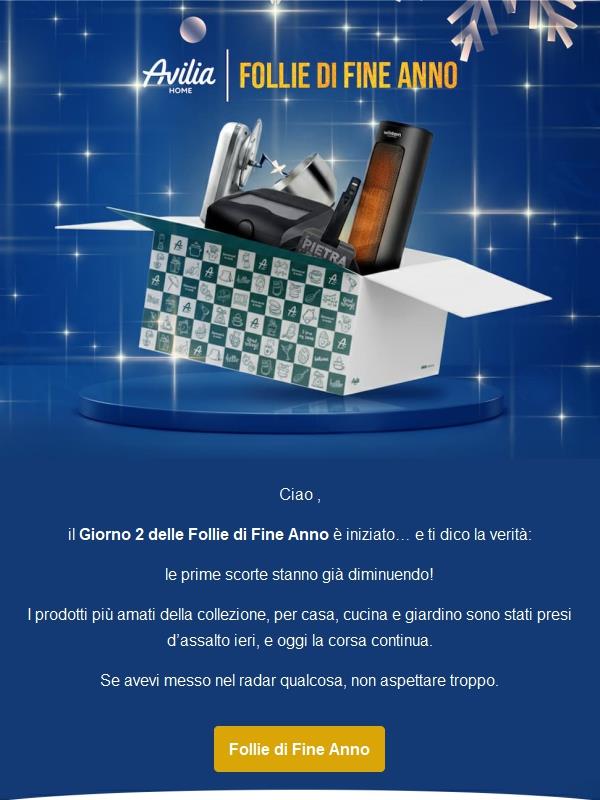 Ciao, Giorno 2 delle Follie: le scorte stanno già volando via! ⚡🔥