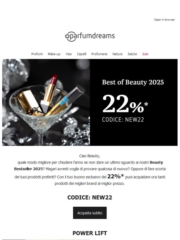 -22% | I nostri bestseller 2025 🌟